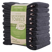 Dannyco - Eco-Friendly Microfiber Towels - 10/pack - Black