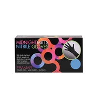 Framar - (90014)Midnight Nitrile Gloves - Med w/cuff - 100/box