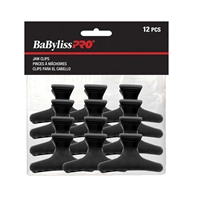 BaBylissPRO - Plastic Jaw Clips - Black - 12/bag