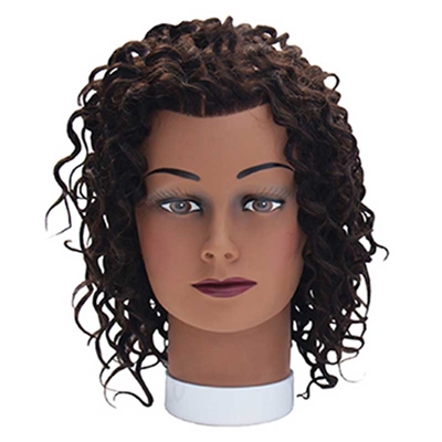 Dannyco - Curly Hair Deluxe Mannequin - Black