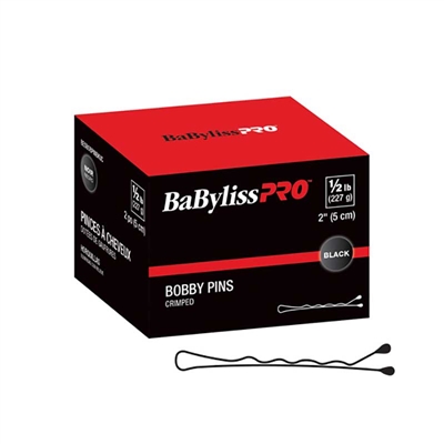 Babyliss Pro - 2 Crimped Bobby Pin - Black - 1/2 lb
