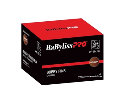 Babyliss Pro - 2 Crimped Bobby Pin - Brown - 1/2 lb