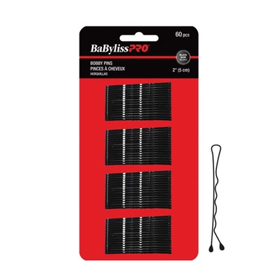 Babyliss Pro - 2 Crimped Bobby Pin - Black - 60/card