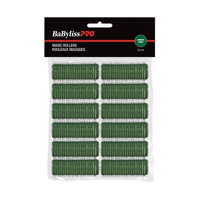 Babyliss Pro - Velcro Rollers - Green - 20mm - 12 / Bag
