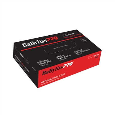 BaBylissPRO - Black Disposable Vinyl Gloves - Small