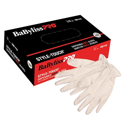 Babyliss Pro - Disposable Vinyl Gloves - Medium - 100/box