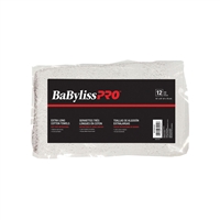 BaBylissPRO - Towels White X-Long - Gray Stripe - 12/bag
