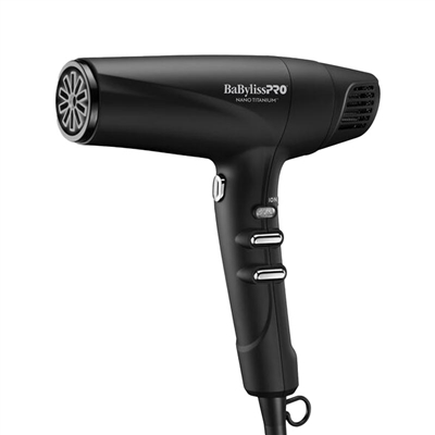 BaBylissPRO - Nano Tit.  Black - High Speed Dryer - Diffuser