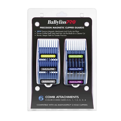BaBylissPRO - Magnetic Precision Clipper Guards - 6/pack