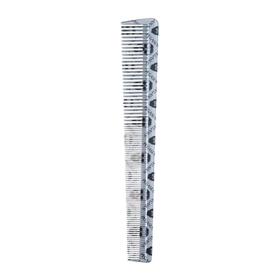 Pegasus - Skelleto Silver Hard Rubber Barber Comb - 6.5in