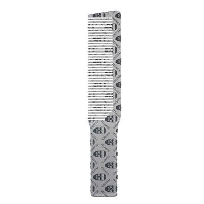 Pegasus - Skelleto Silver Hard Rubber Clipper Comb - 8.07in