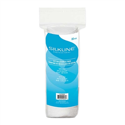 Silkline - Round Cosmetic Cotton Pads - 80/bag