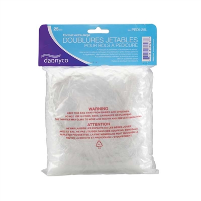 Dannyco - Plastic Pedi-Bowls Liners - XL - 25/pack