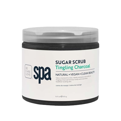 BCL Spa - Tingling Charcoal Sugar Scrub  - 16oz