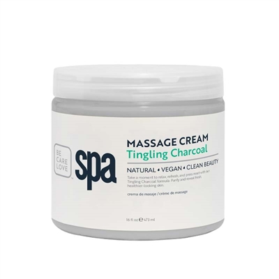 BCL Spa - Tingling Charcoal Massage Cream  - 16oz