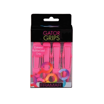 Framar - (91003) Pink Gator Clips - 4/pk