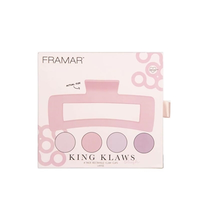 Framar - (91062) King Klaws Hair Clips - Blush - 4pk
