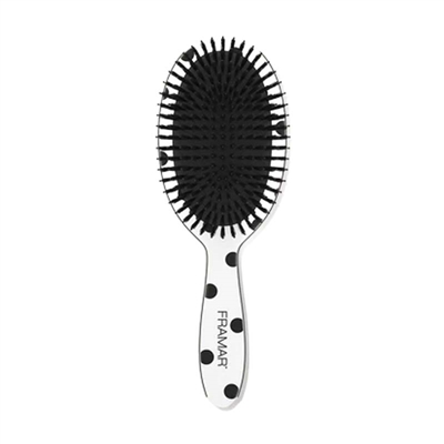 Framar - (30405) Polish Brush - Black Dots on White