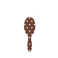 Framar - Mini Polish Brush - Pink Dots on Chocolate
