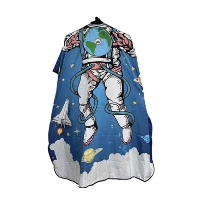 H&R - (Blue) Nylon Cutting Cape - Snap - Kid