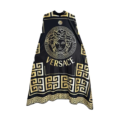 H&R - (Black) Nylon Cutting Cape - Snap - Versace