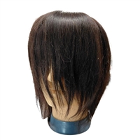 H&R - Male Mannequin 100% Human Hair with holder  - 12in