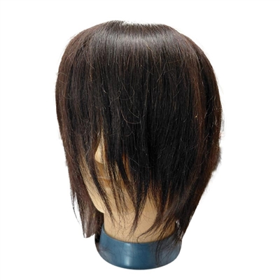 H&R - Male Mannequin 100% Human Hair with holder  - 12in
