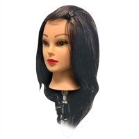 H&R - Female Mannequin Human Hair Head 100% - 18in