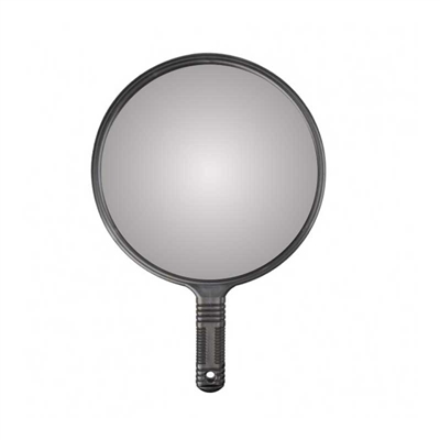 H&R - Black Round Mirror With Handle