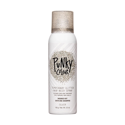 Punky Colour - Hair Color Spray - Glitter Silver - 3.5oz