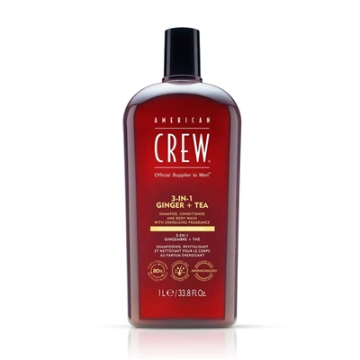 American Crew - 3-in-1 Ginger Tea Shampoo - 1L
