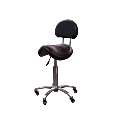 H&R - Saddle Stool With Backrest